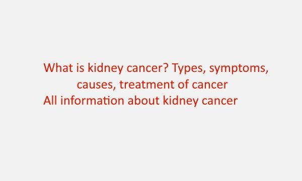 What is kidney cancer? Types, symptoms, causes, treatment of cancer